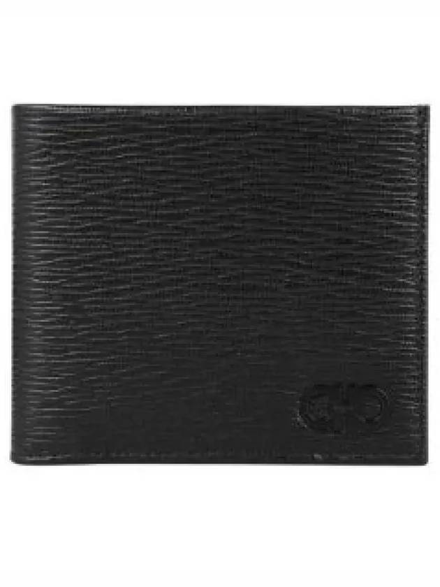 Gancini Half Wallet Black - SALVATORE FERRAGAMO - BALAAN 2