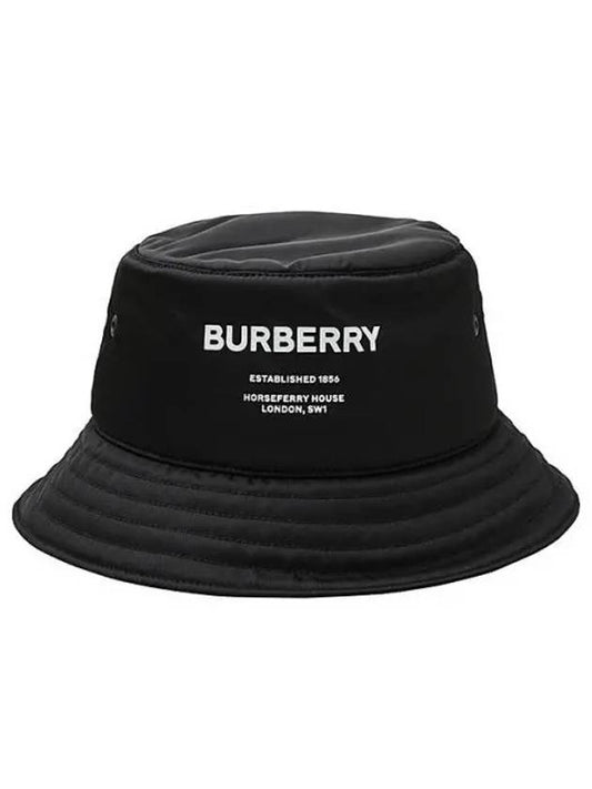 Horseferry Print Nylon Bucket Hat Black - BURBERRY - BALAAN 2