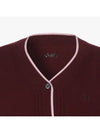 Drew Women s Jacquard Cardigan DF47KC05 BURGUNDY - DRUH GOLF - BALAAN 3