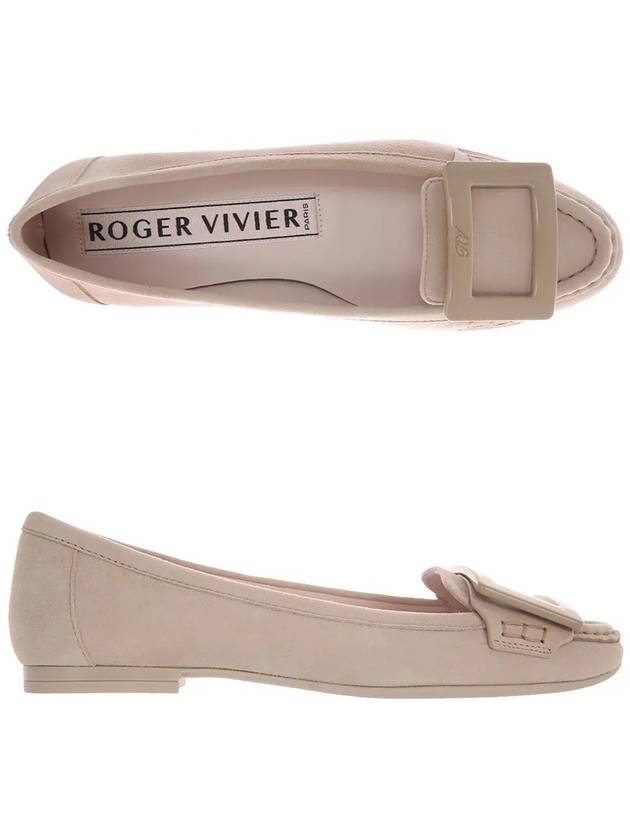 Women's Lacquered Buckle Suede Loafers Pink - ROGER VIVIER - BALAAN 2