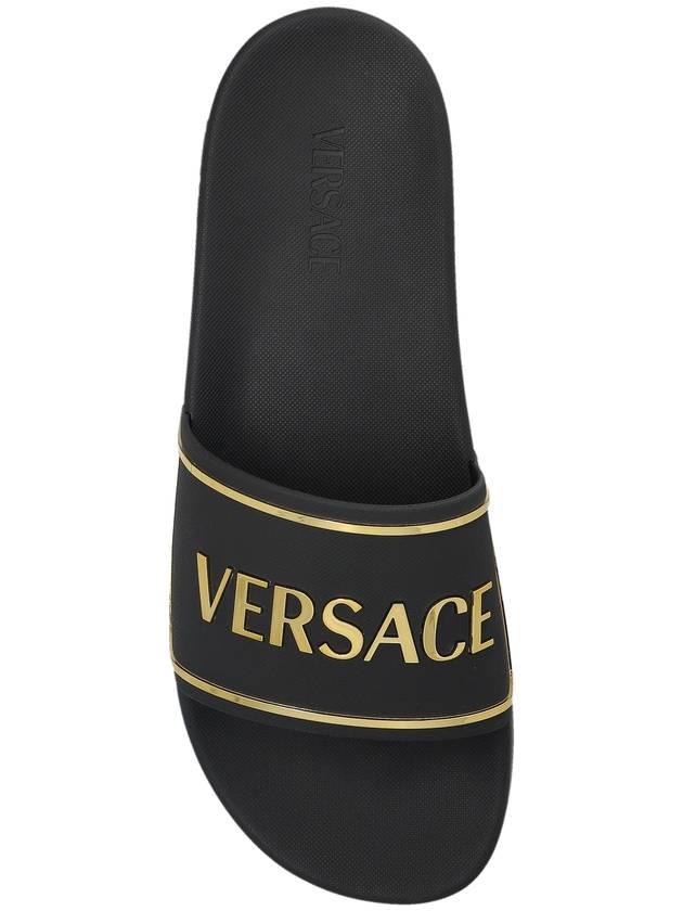 Versace Rubber Slides, Men's, Black - VERSACE - BALAAN 6