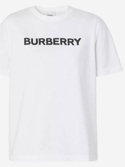 Logo Print Cotton Short Sleeve T-Shirt White - BURBERRY - BALAAN 2