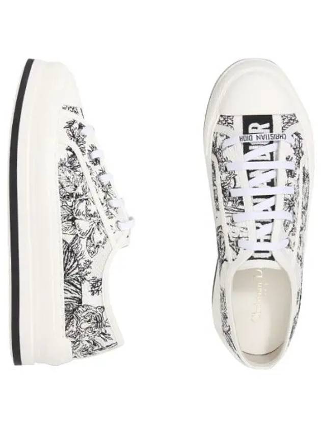 Walk'n'Dior Platform Embroidered Cotton Toile De Jouy Voyage Motif Low Top Sneakers - DIOR - BALAAN 2