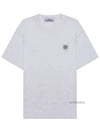 Organic Cotton Short Sleeve T-Shirt White - STONE ISLAND - BALAAN 9