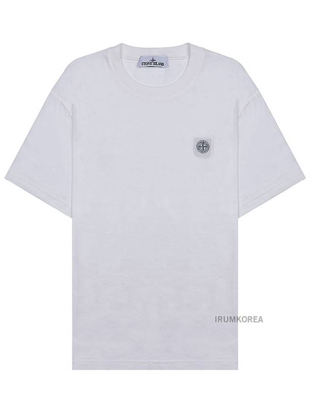 Organic Cotton Short Sleeve T-Shirt White - STONE ISLAND - BALAAN 9