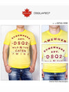 Men's Somewear Printing Vintage Washed Jeans Short Sleeve TShirt 74GC0900 Yellow - DSQUARED2 - BALAAN 6