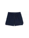 Embroidered Logo Cotton Track Shorts Navy - MSGM - BALAAN 2