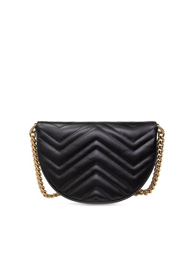 GG Marmont Matelasse Chain Mini Bag Black Leather - GUCCI - BALAAN 4