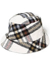 Check Wool Bucket Hat Ivory - ISABEL MARANT - BALAAN 4