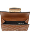 FF Baguette Flap Card Half Wallet Brown - FENDI - BALAAN 7