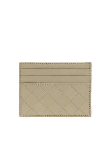 Intrecciato Leather Card Wallet Beige - BOTTEGA VENETA - BALAAN 1