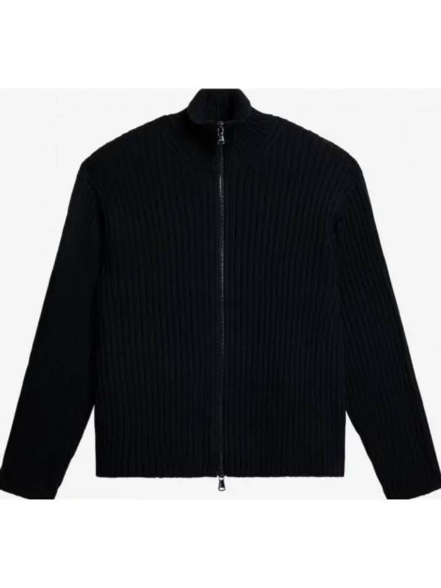 Kellan Full Zip Cotton Knit Top Black - J.LINDEBERG - BALAAN 2