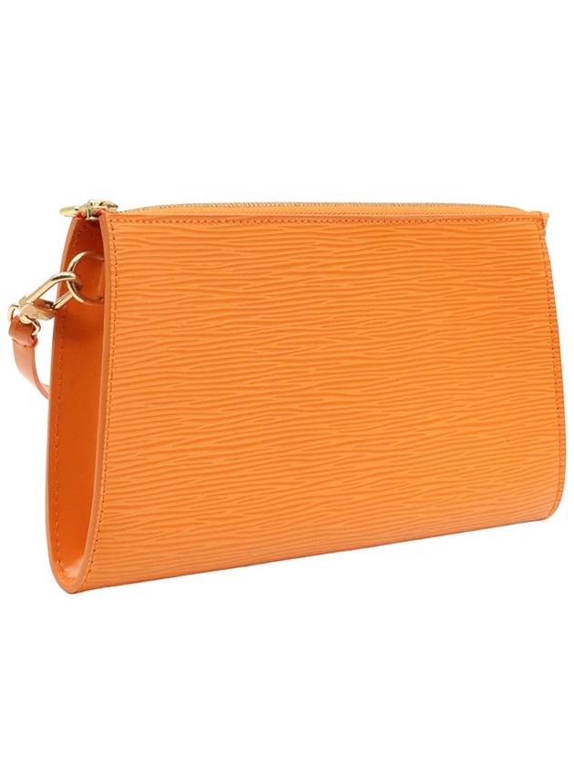 Orange Epi Leather Gold Pochette Accessory Pouch Shoulder Bag M5298H - LOUIS VUITTON - BALAAN 4