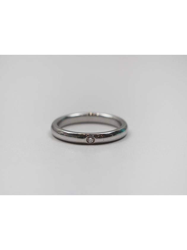 Elsa Peretti Diamond 1P Platinum Band Ring No 11 10784824 - TIFFANY & CO. - BALAAN 4