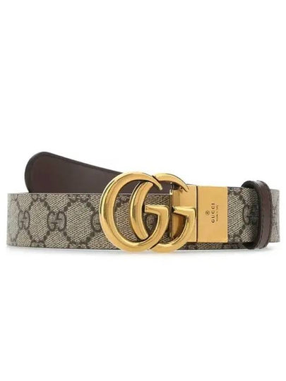 GG Marmont Reversible Belt Brown Beige - GUCCI - BALAAN 2