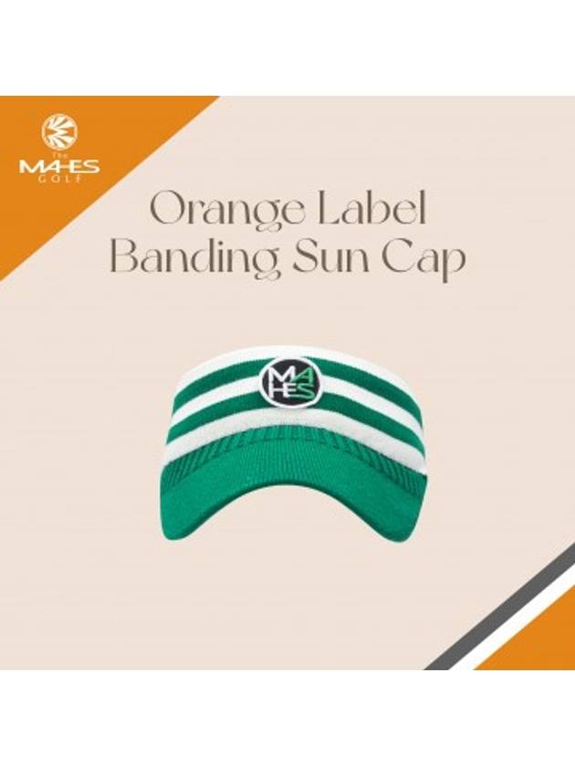 Logo sun cap visor green orange label banding sun cap EC00658 - MAHES - BALAAN 1