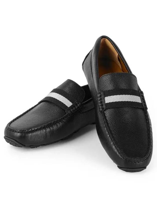 Men PEARCE Leather Driving Shoes Black - BALLY - BALAAN 4