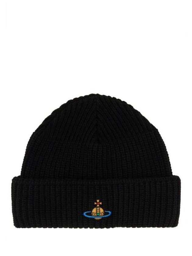 ORB Logo Sporty Beanie Black - VIVIENNE WESTWOOD - BALAAN 2