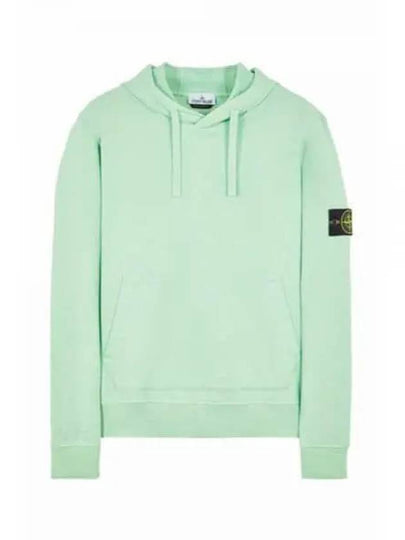 Signature Logo Patch Hoodie Light Green - STONE ISLAND - BALAAN 2