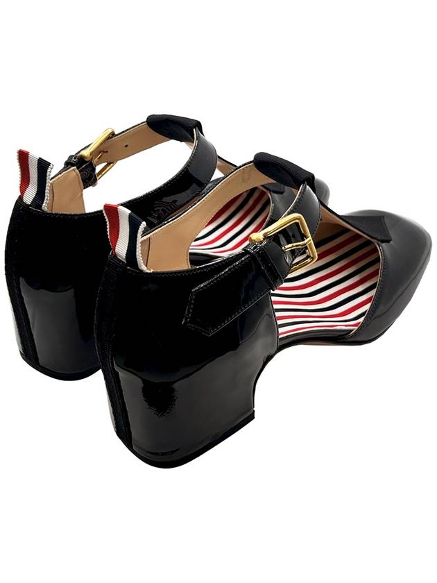 Soft Patent Leather Heel Tie Tom John FFF130A 00216 001 - THOM BROWNE - BALAAN 5