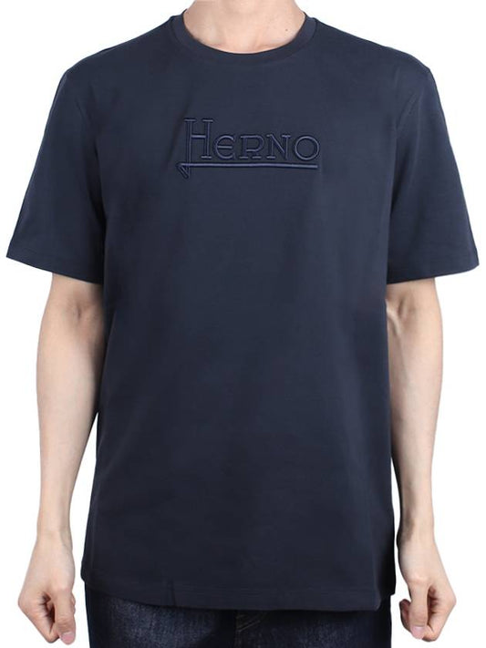 Short Sleeve T-Shirt JG000211U520009200 Blue - HERNO - BALAAN 2