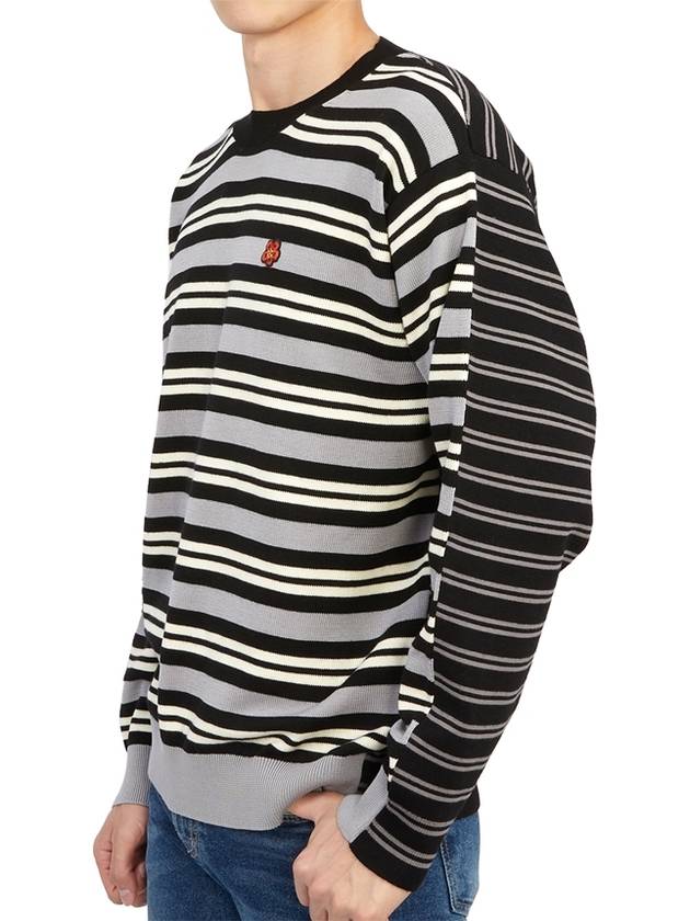 logo striped knit top - KENZO - BALAAN.