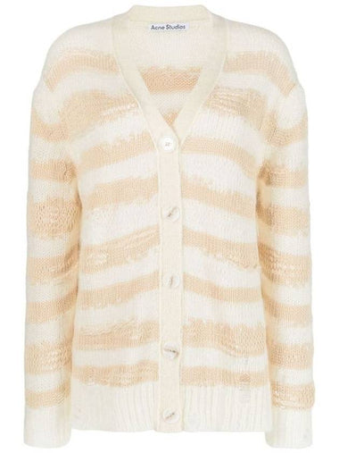 distressed striped cardigan - ACNE STUDIOS - BALAAN 1