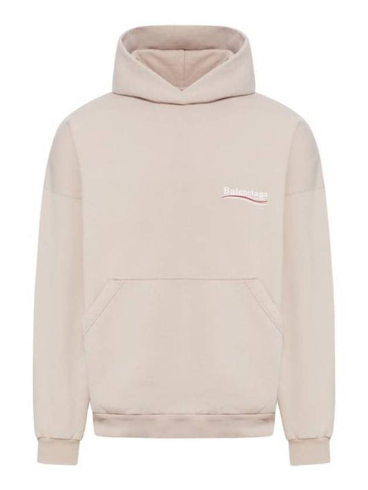 Embroidered Logo Cotton Hoodie Light Pink - BALENCIAGA - BALAAN 1