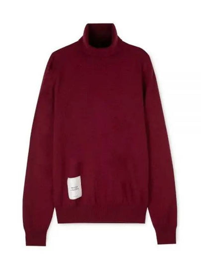 Men's Signature Logo Pullover Cashmere Wool Knit Top Red - MAISON MARGIELA - BALAAN 2