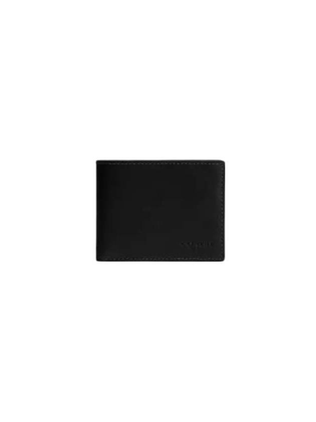 Slim Billfold Half Wallet Black - COACH - BALAAN 1