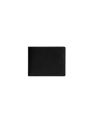 Slim Billfold Half Wallet Black - COACH - BALAAN 1