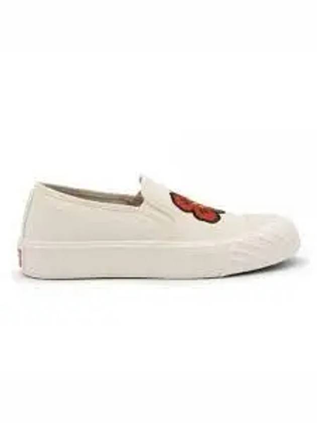 Women's School Embroidered Balk Flower Slip-On Cream - KENZO - BALAAN 2