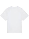 Compass Patch Regular Fit Cotton Short Sleeve T-Shirt White - STONE ISLAND - BALAAN 3