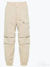 Logo Twill Cotton Cargo Track Pants Sand - STONE ISLAND - BALAAN 2