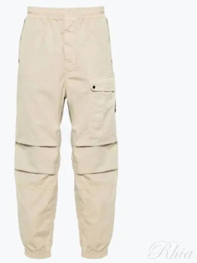 Logo Twill Cotton Cargo Track Pants Sand - STONE ISLAND - BALAAN 2