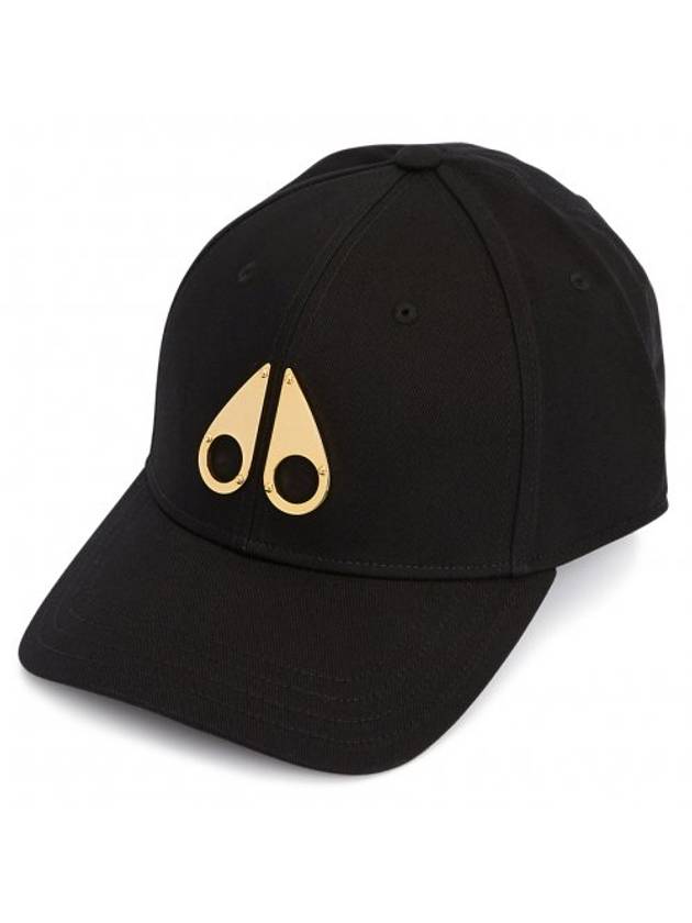 Gold Logo Icon Ball Cap Black - MOOSE KNUCKLES - BALAAN.