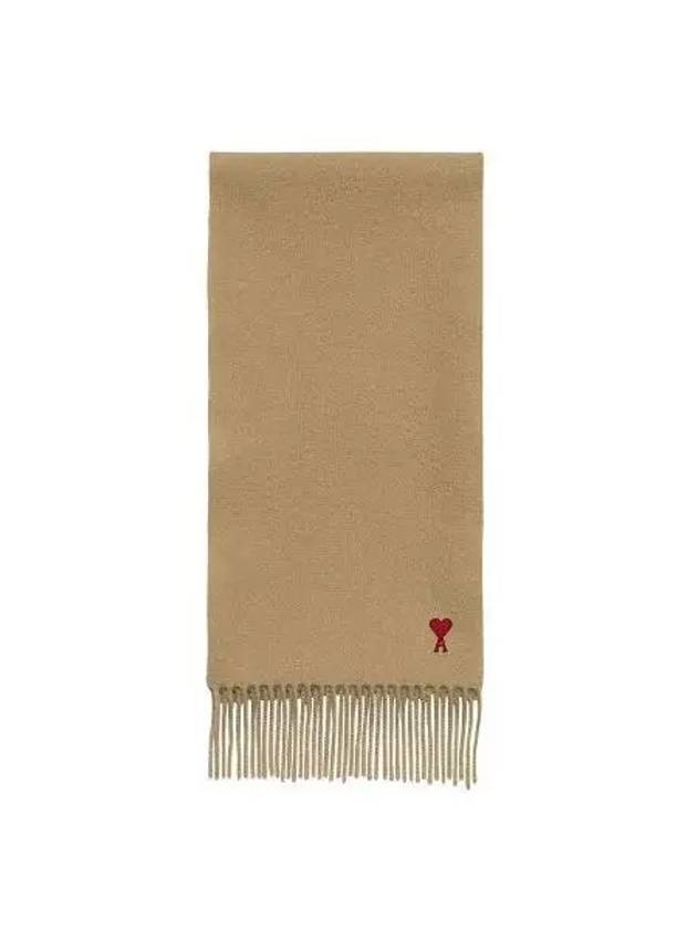 Small heart logo wool muffler beige US 1039464 - AMI - BALAAN 1