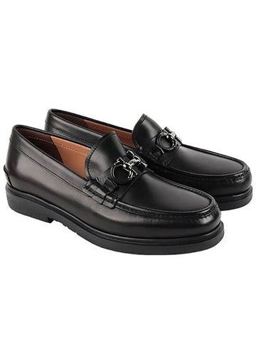 READY Double Gancini Loafer Black 0735190 - SALVATORE FERRAGAMO - BALAAN 1