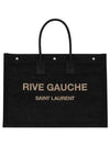 Rive Gauche Large Tote Bag Black - SAINT LAURENT - BALAAN 2