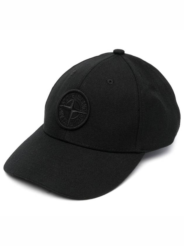 Logo Patch Ball Cap Black - STONE ISLAND - BALAAN 2