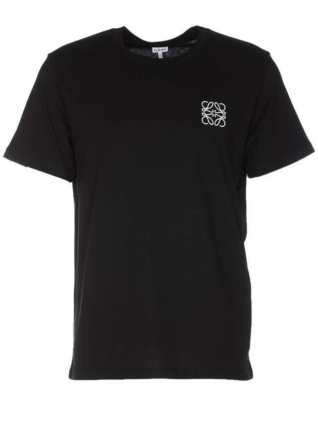 Anagram Crew Neck Cotton Short Sleeve T-Shirt Black - LOEWE - BALAAN 1