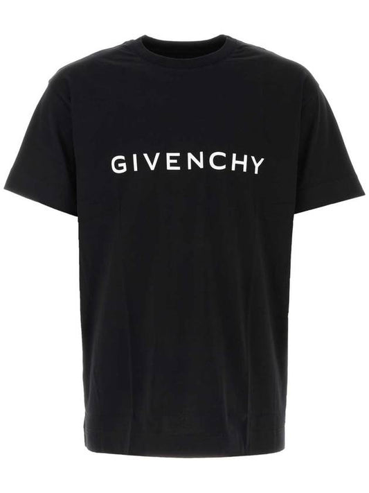 logo oversized cotton short sleeve t-shirt black - GIVENCHY - BALAAN 1