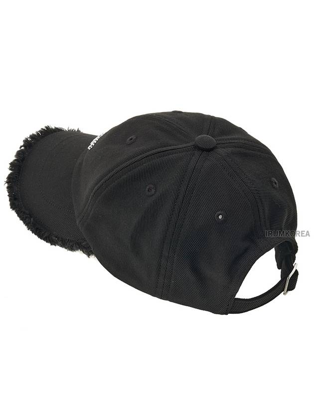 La Casquette Artichaut Fringe Metal Logo Ball Cap Black - JACQUEMUS - BALAAN 5