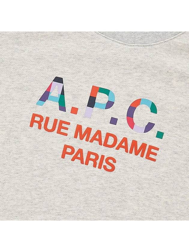 Women's Color Block Logo Sweat Sweatshirt Ecru Header - A.P.C. - BALAAN 7