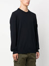 Regular Fit Crew Neck Wool Knit Top Navy - STONE ISLAND - BALAAN 4