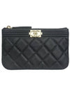 Boy Caviar Gold Mini Pouch Bag Black - CHANEL - BALAAN 1