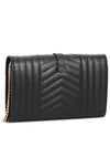 Cassandre Monogram Chain Cross Bag Black - SAINT LAURENT - BALAAN 4