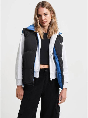 AU Australia ST1L0443 Reversible DoubleSided Padded Vest Black Blue WOMENS - STUSSY - BALAAN 1