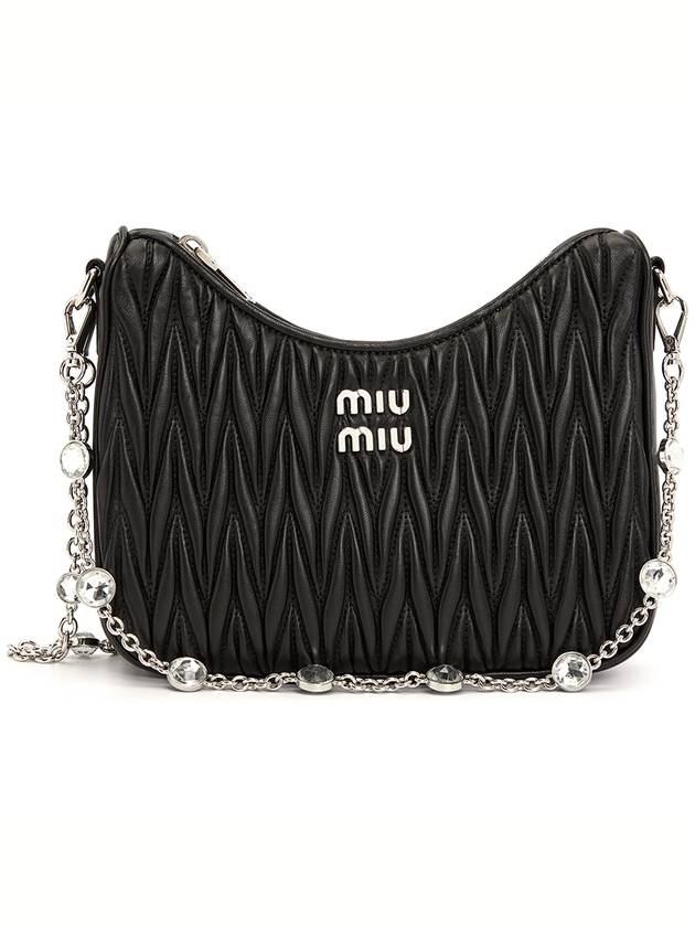 Matelasse Nappa Leather Shoulder Bag Black - MIU MIU - BALAAN 2