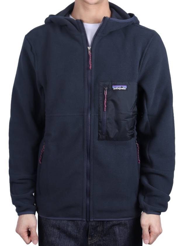 Men's Microdini Chest Pocket Hoodie Navy - PATAGONIA - BALAAN 1